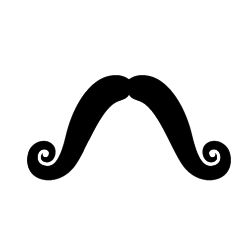 clipart mustache blank background