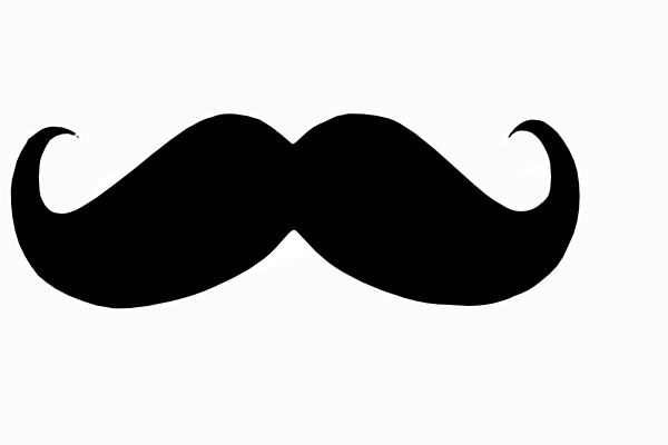 clipart mustache curled