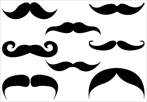 mustache clipart different kind