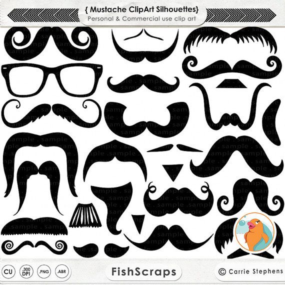 mustache clipart diy
