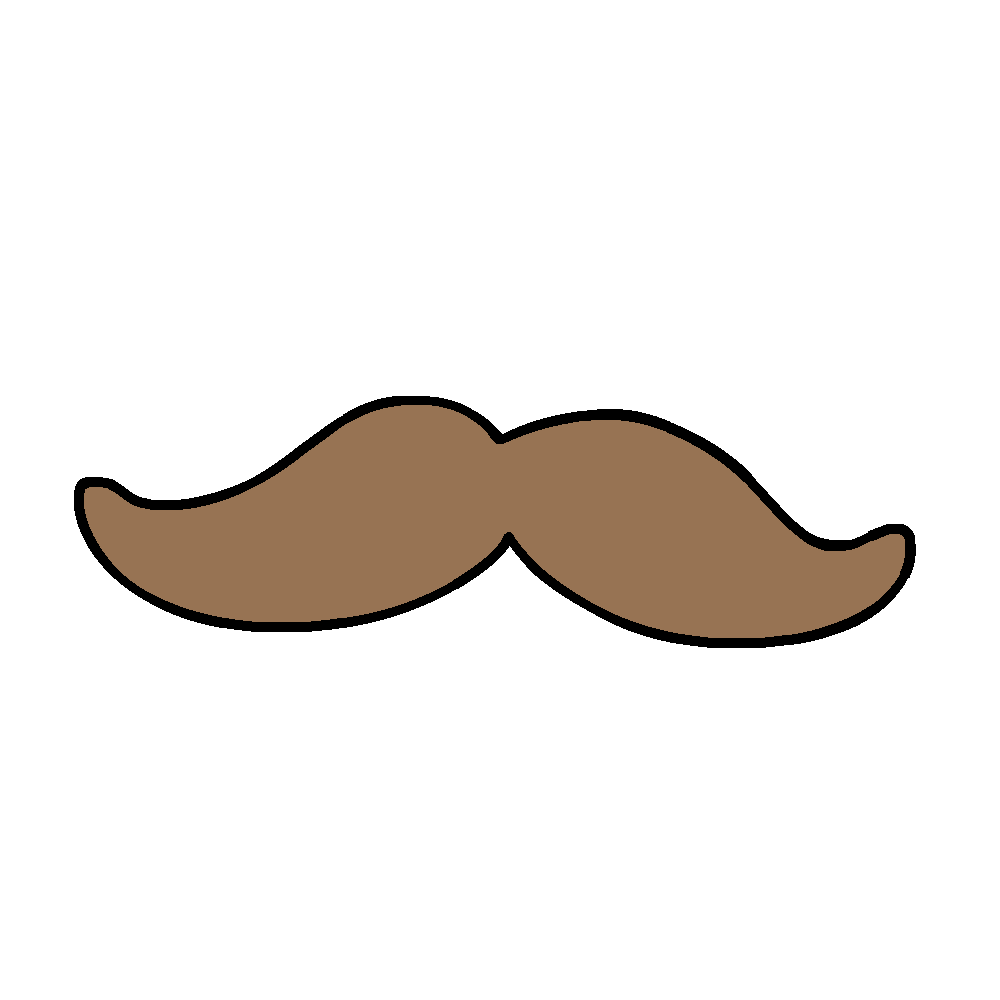 moustache clipart brown