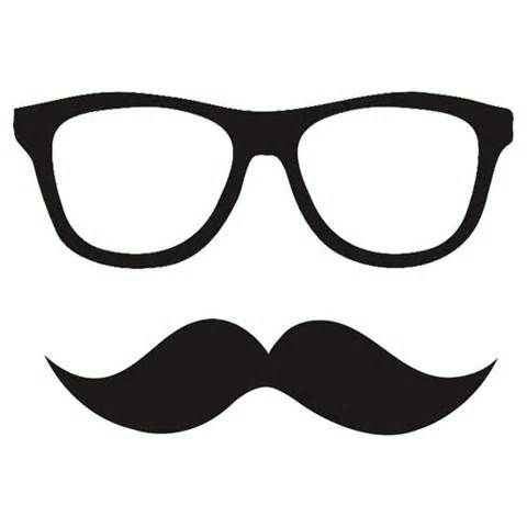 mustache clipart optical frame