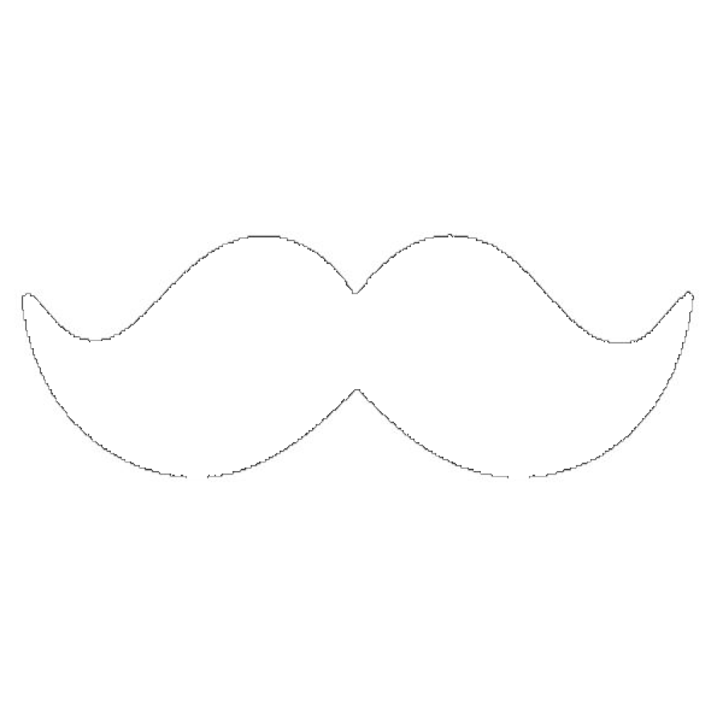 Moustache black and white