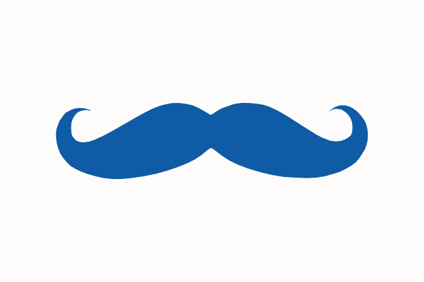 mustache clipart navy blue