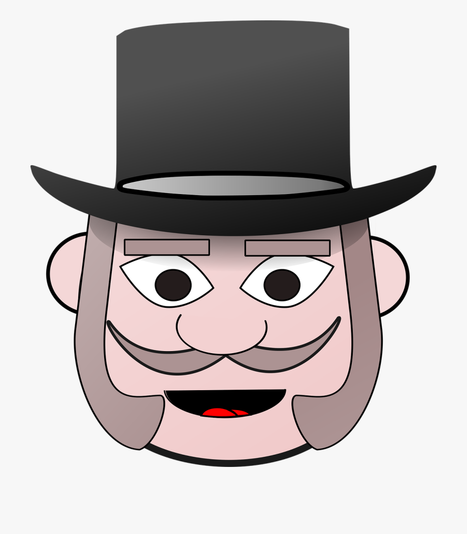 Victorian clip art man. Clipart mustache old hat