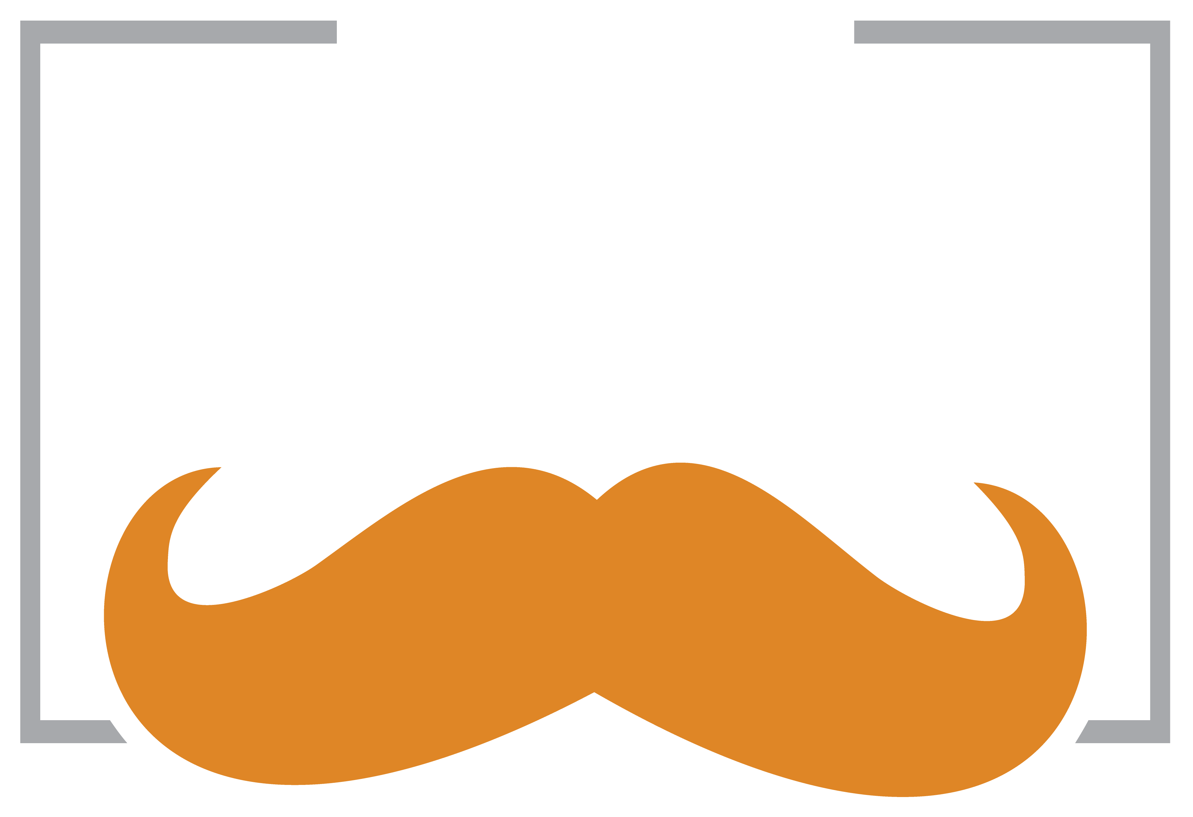 clipart mustache orange