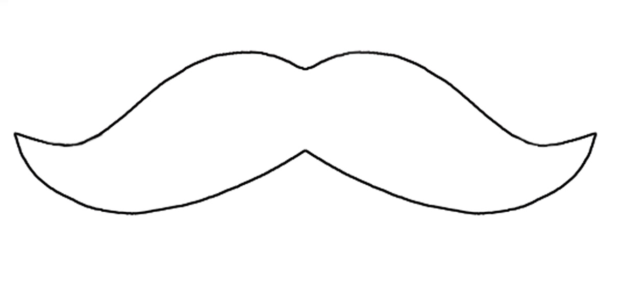clipart mustache outline
