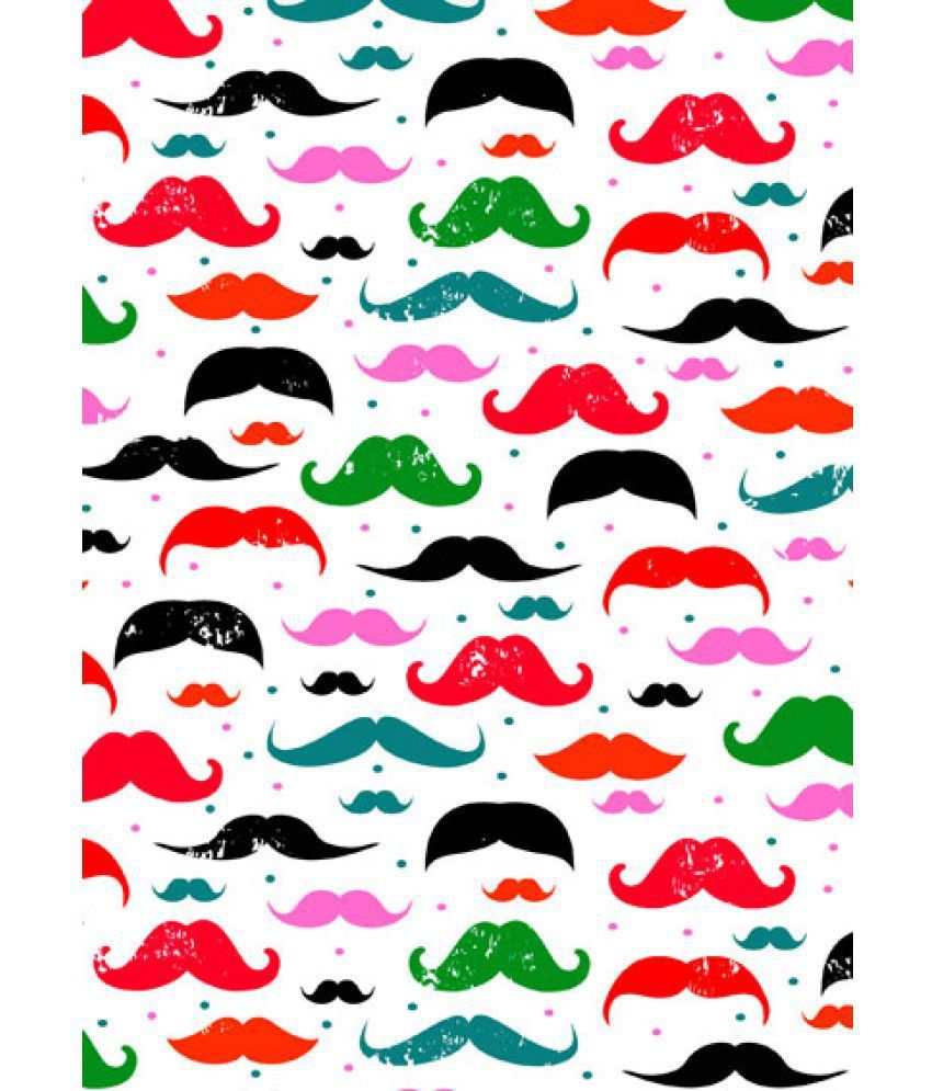 Ulta anda colorful moustache. Clipart mustache pattern paper