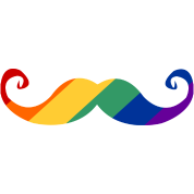 clipart mustache rainbow