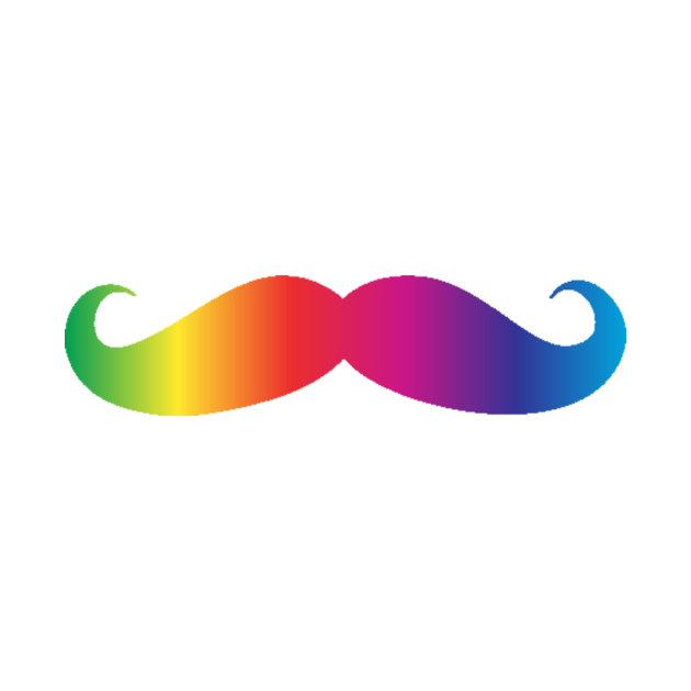 clipart mustache rainbow