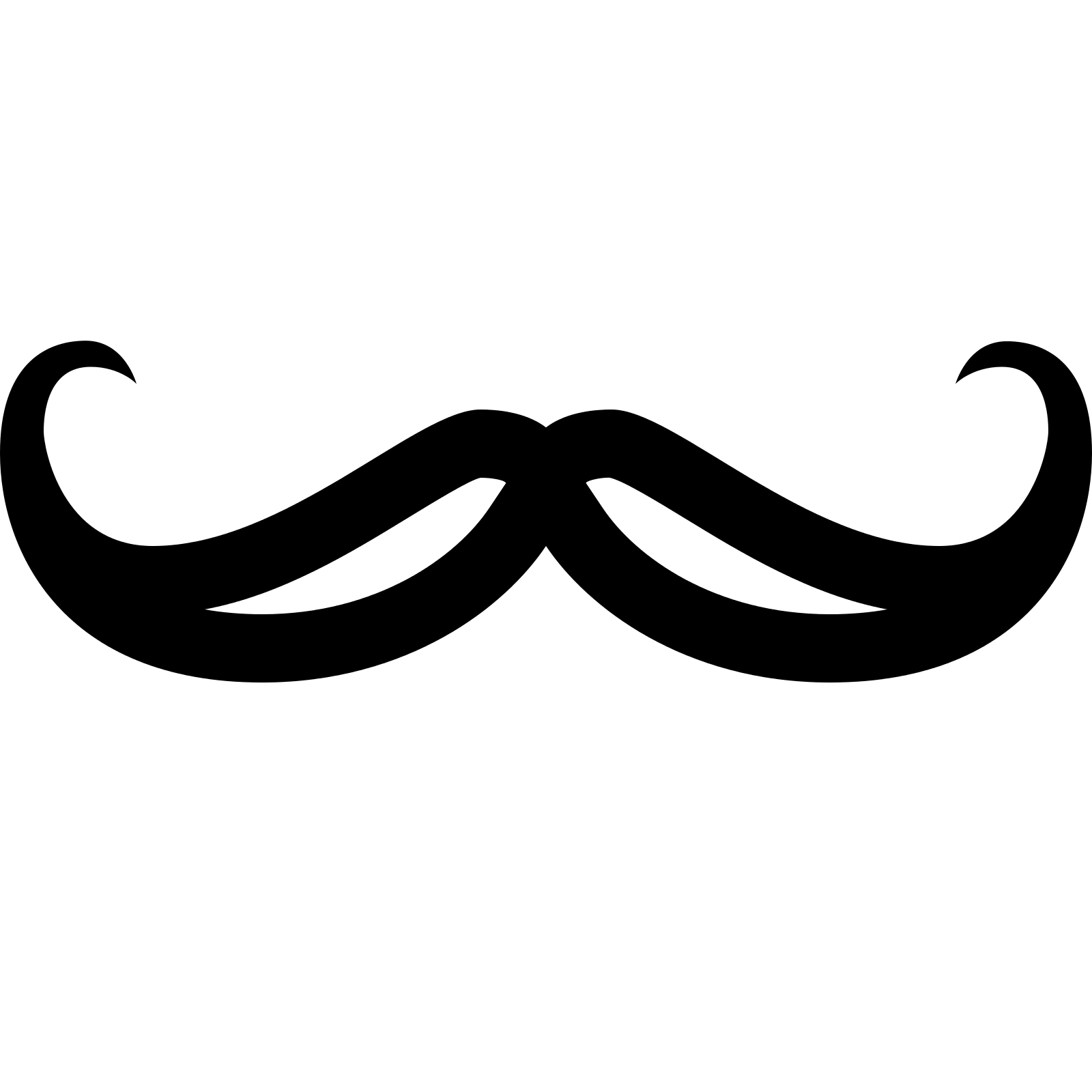mustache clipart twirly