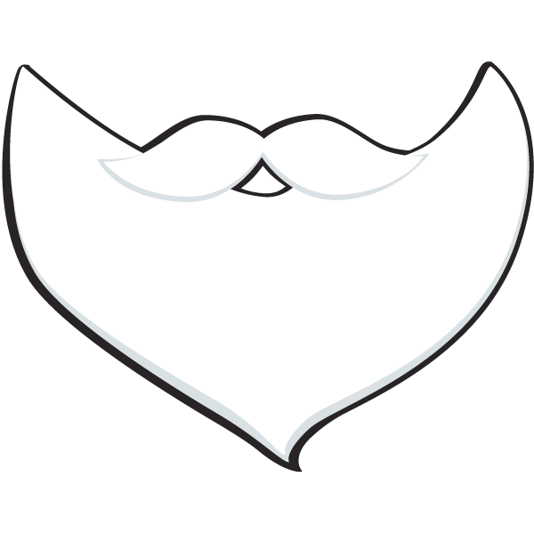 moustache clipart short beard