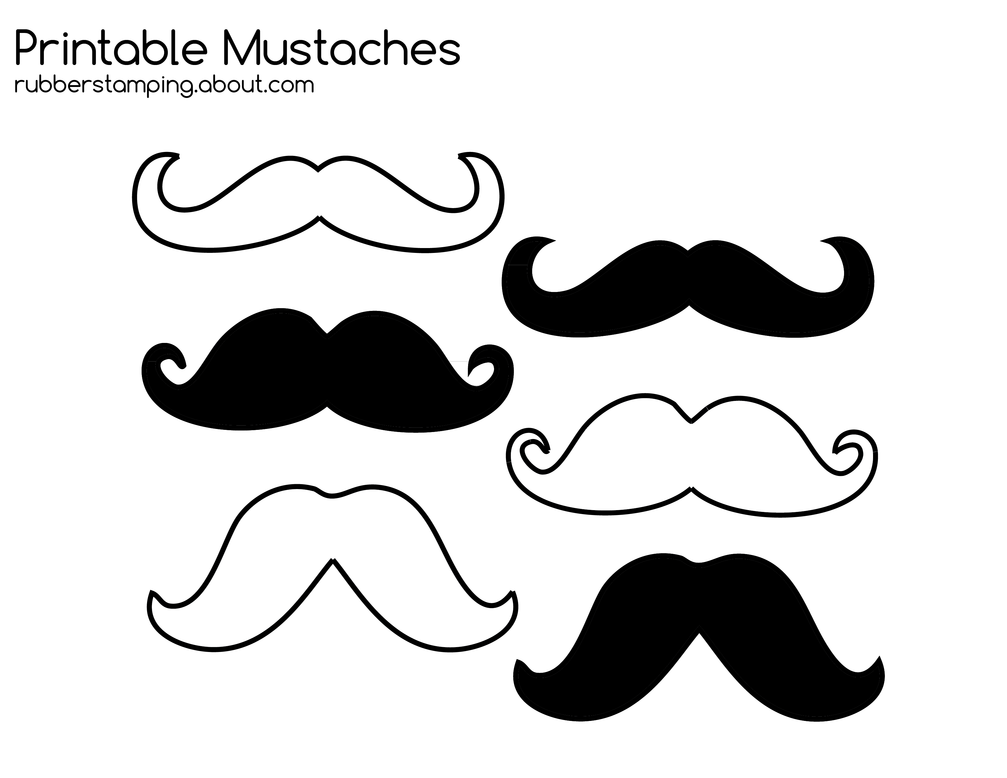Free printable images for. White clipart mustache
