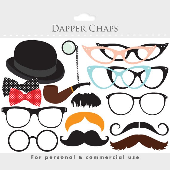 mustache clipart spectacle frame