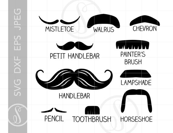 Clipart mustache svg. Mustaches cut file downloads