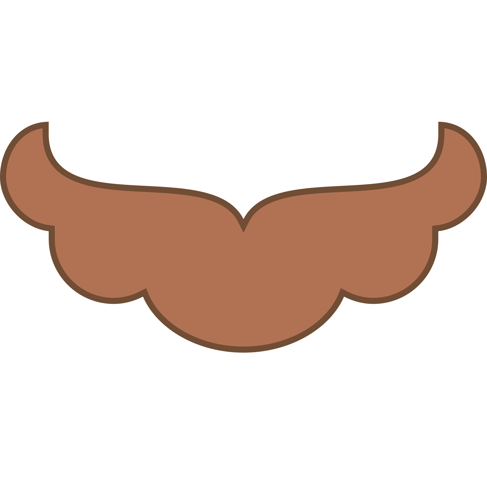 orange clipart mustache