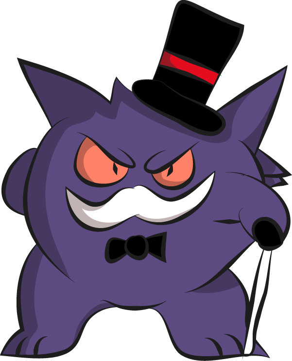 Sir gengar by firenight. Mustache clipart top hat