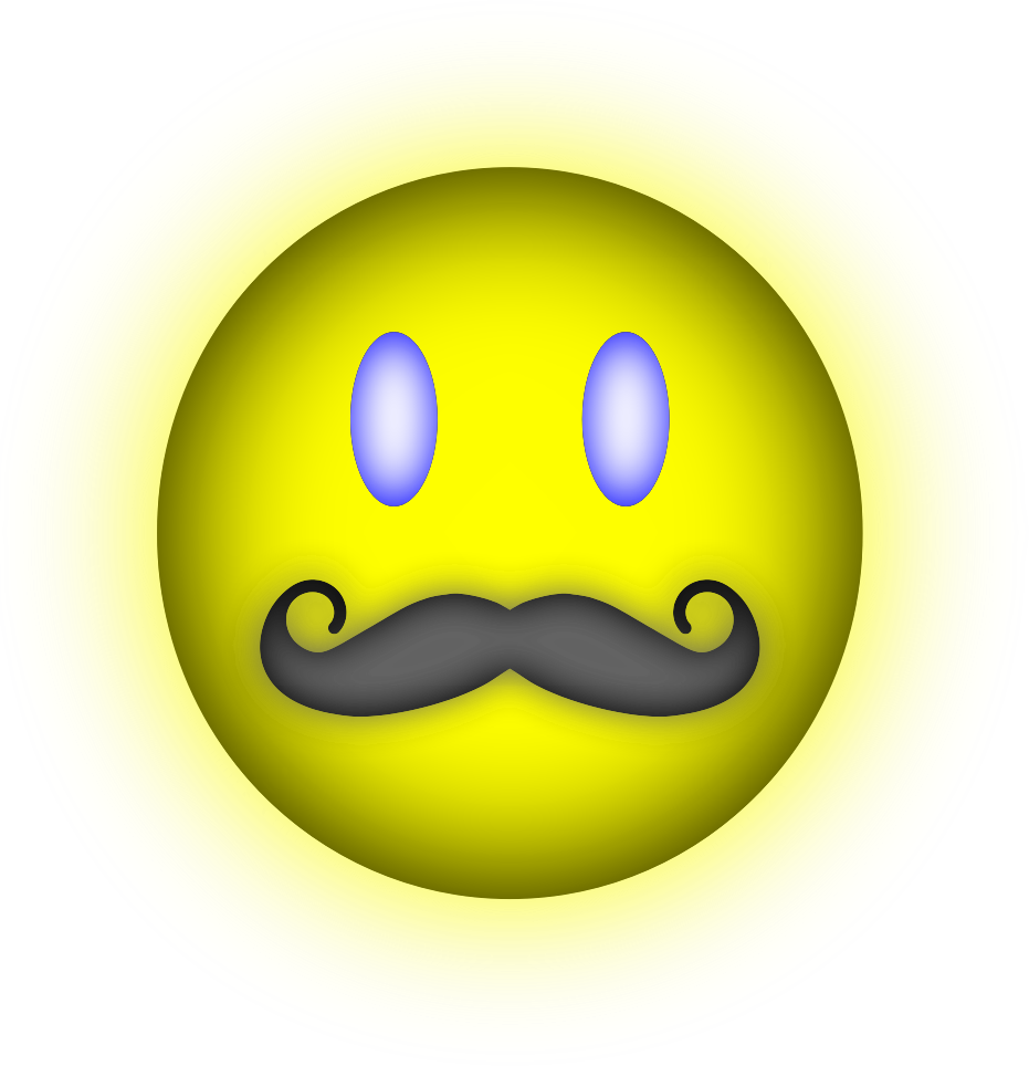 Clipart mustache yellow. Happy face big image