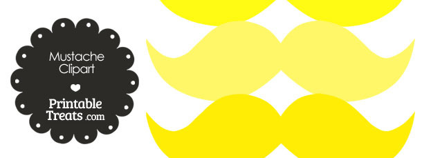 In shades of printable. Clipart mustache yellow