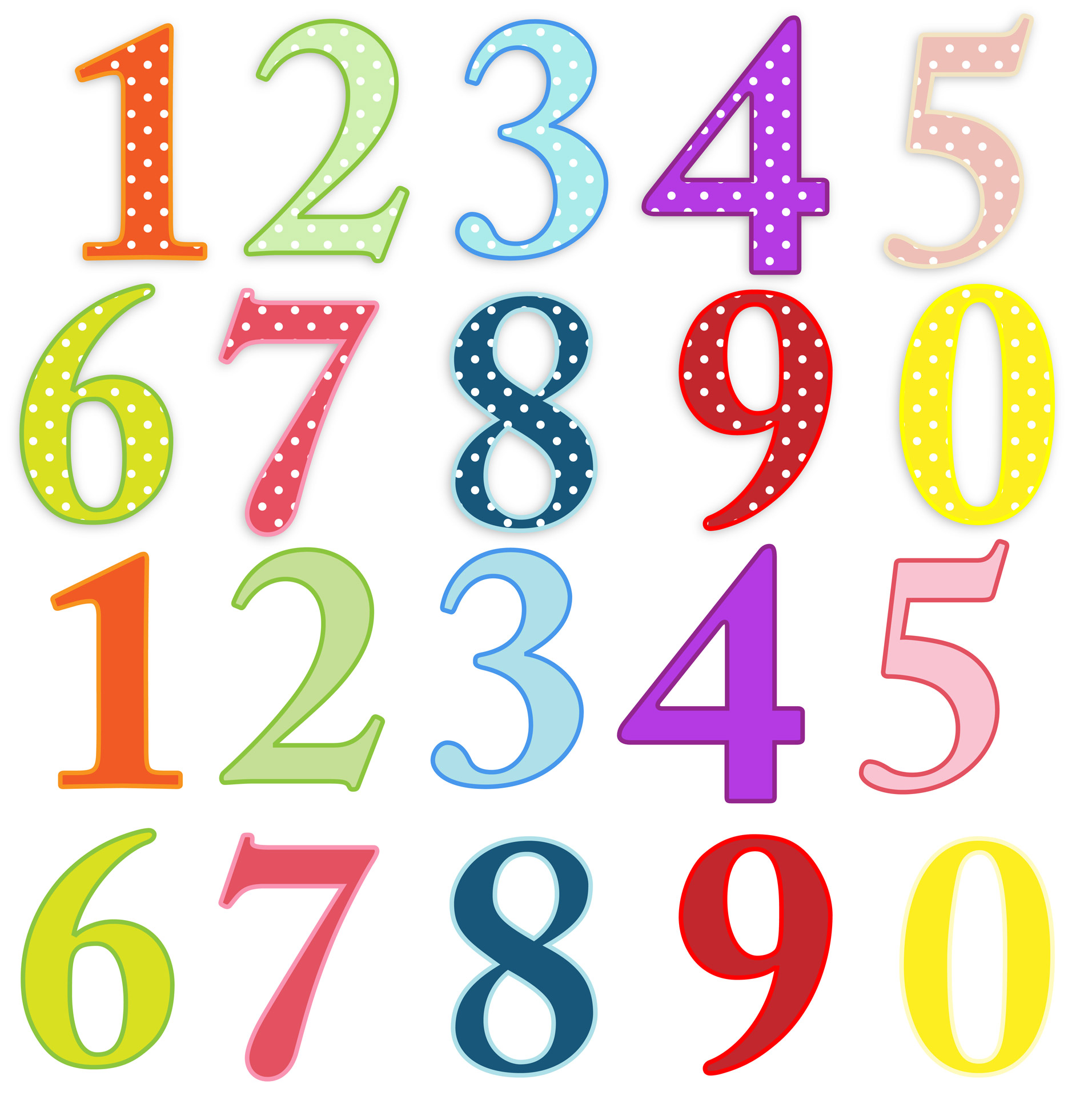 Numbers colorful clip art. 1 clipart number 1
