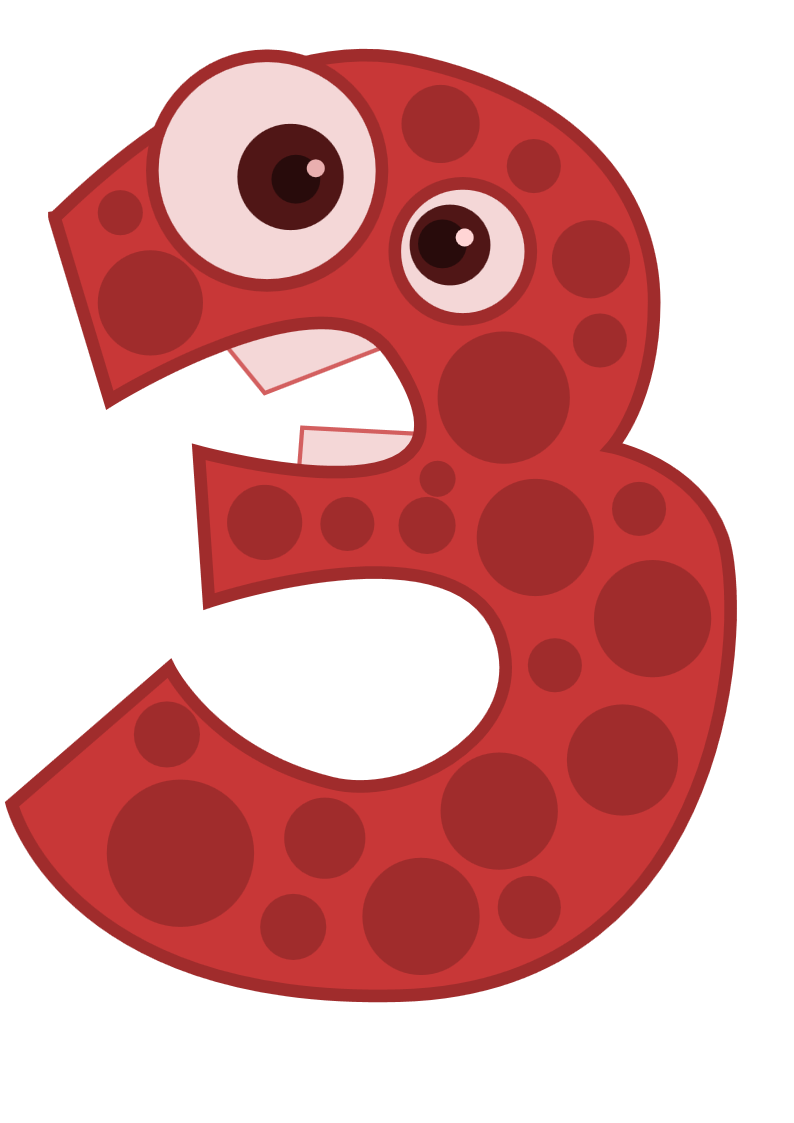 Number 3 animated
