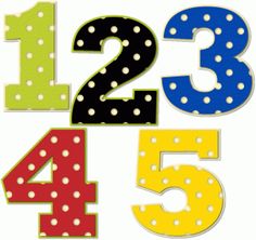 clipart numbers artistic