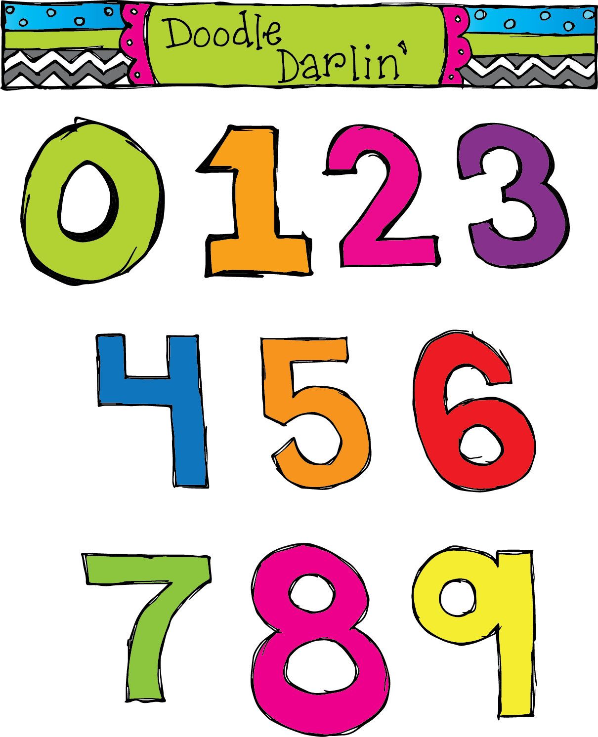 numbers clipart pre school