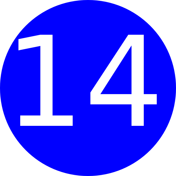 numbers clipart blue