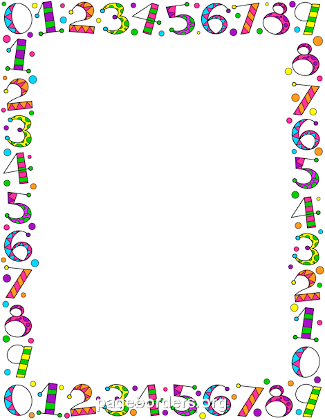 number clipart boarder