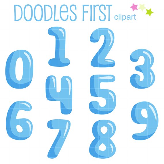 clipart numbers bubble