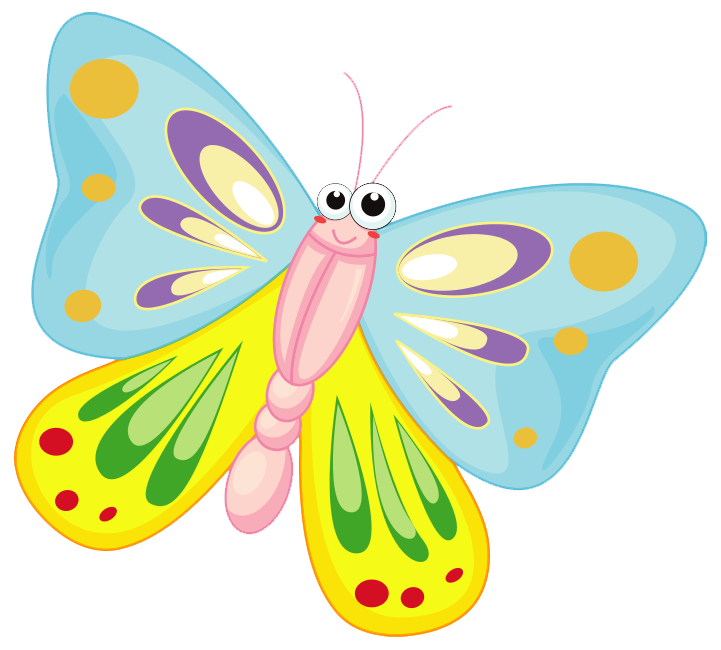 numbers clipart butterfly