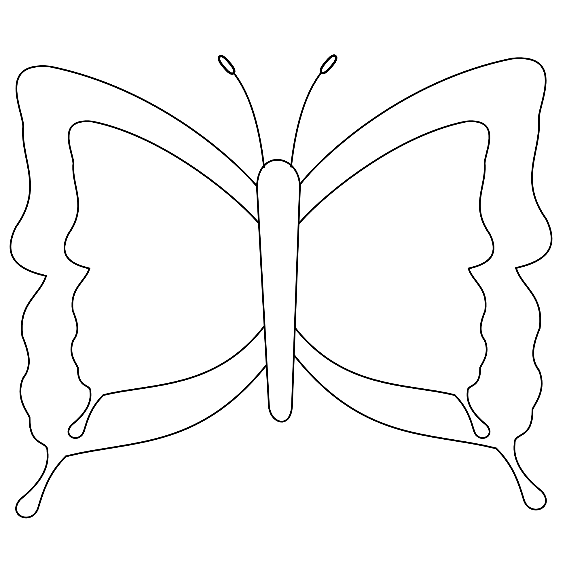 clipart numbers butterfly