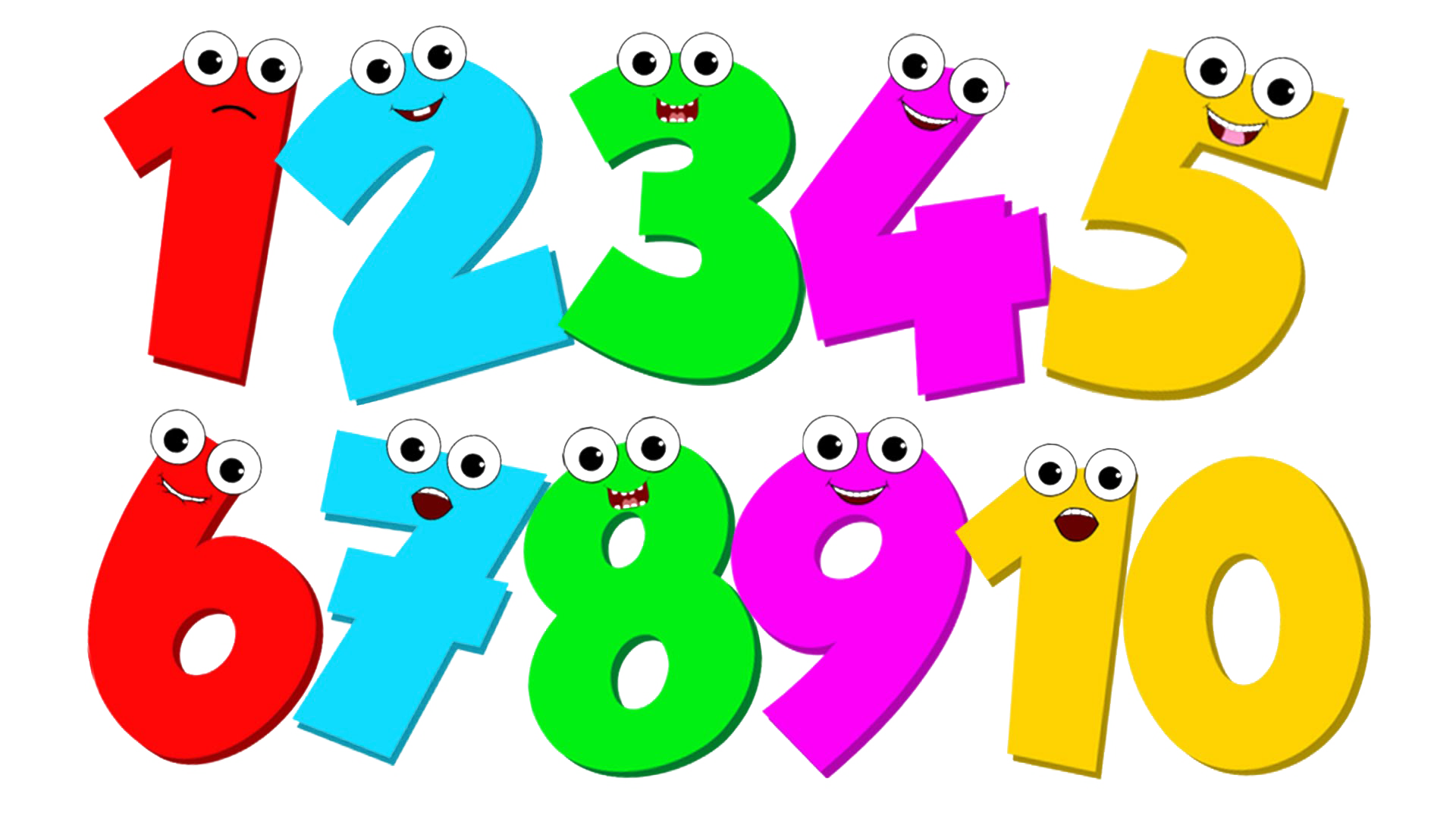  collection of transparent. Clipart numbers cartoon