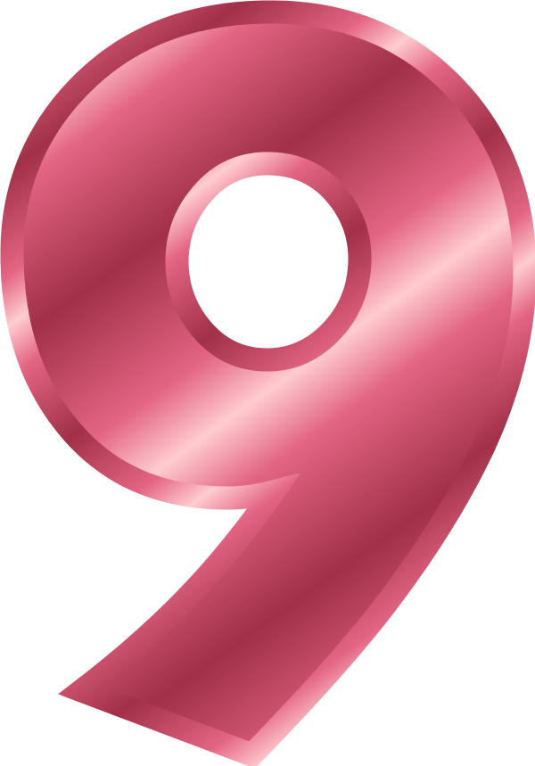 number 3 clipart pink number two