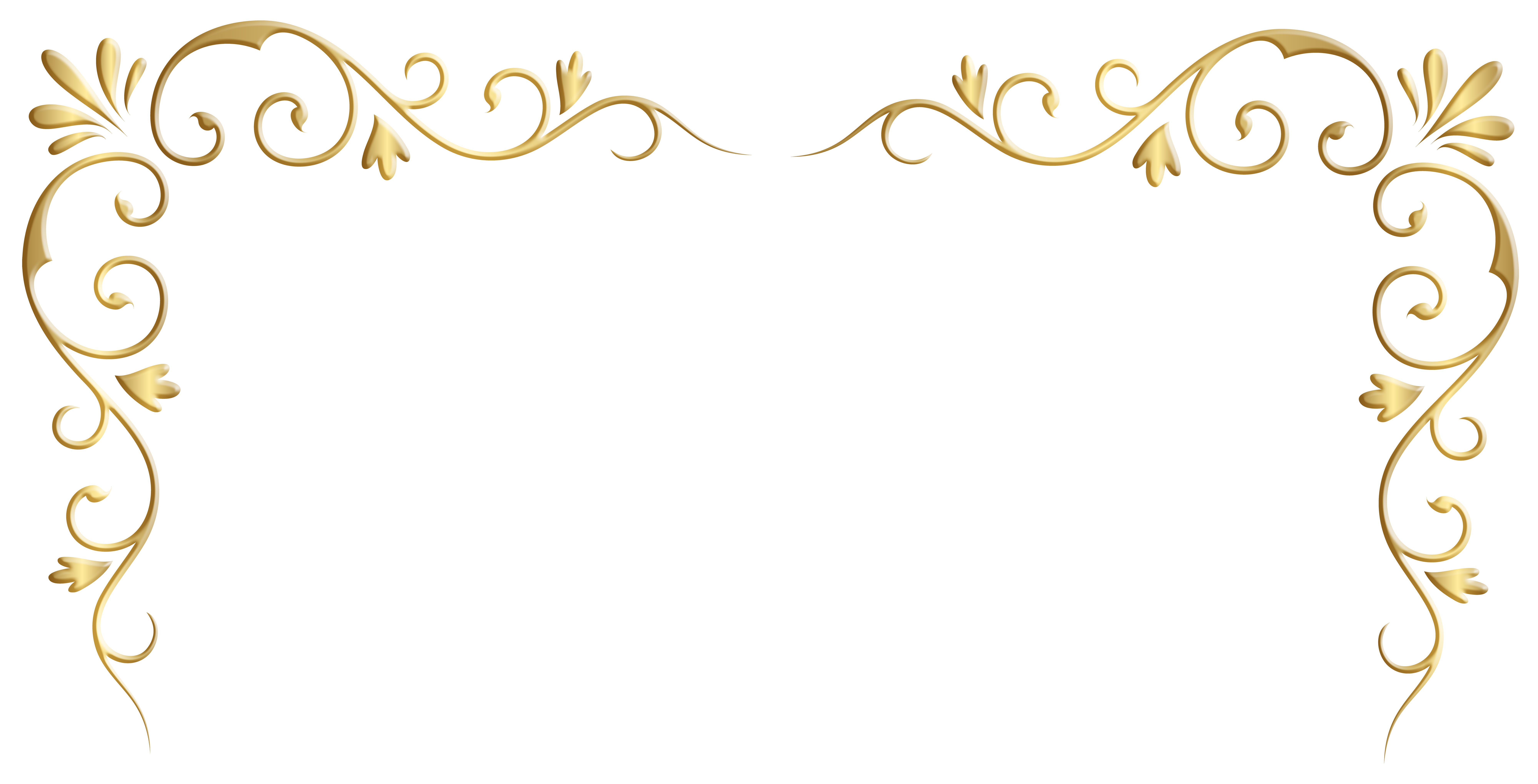 Filigree Clipart Gold Baroque Filigree Gold Baroque Transparent Free
