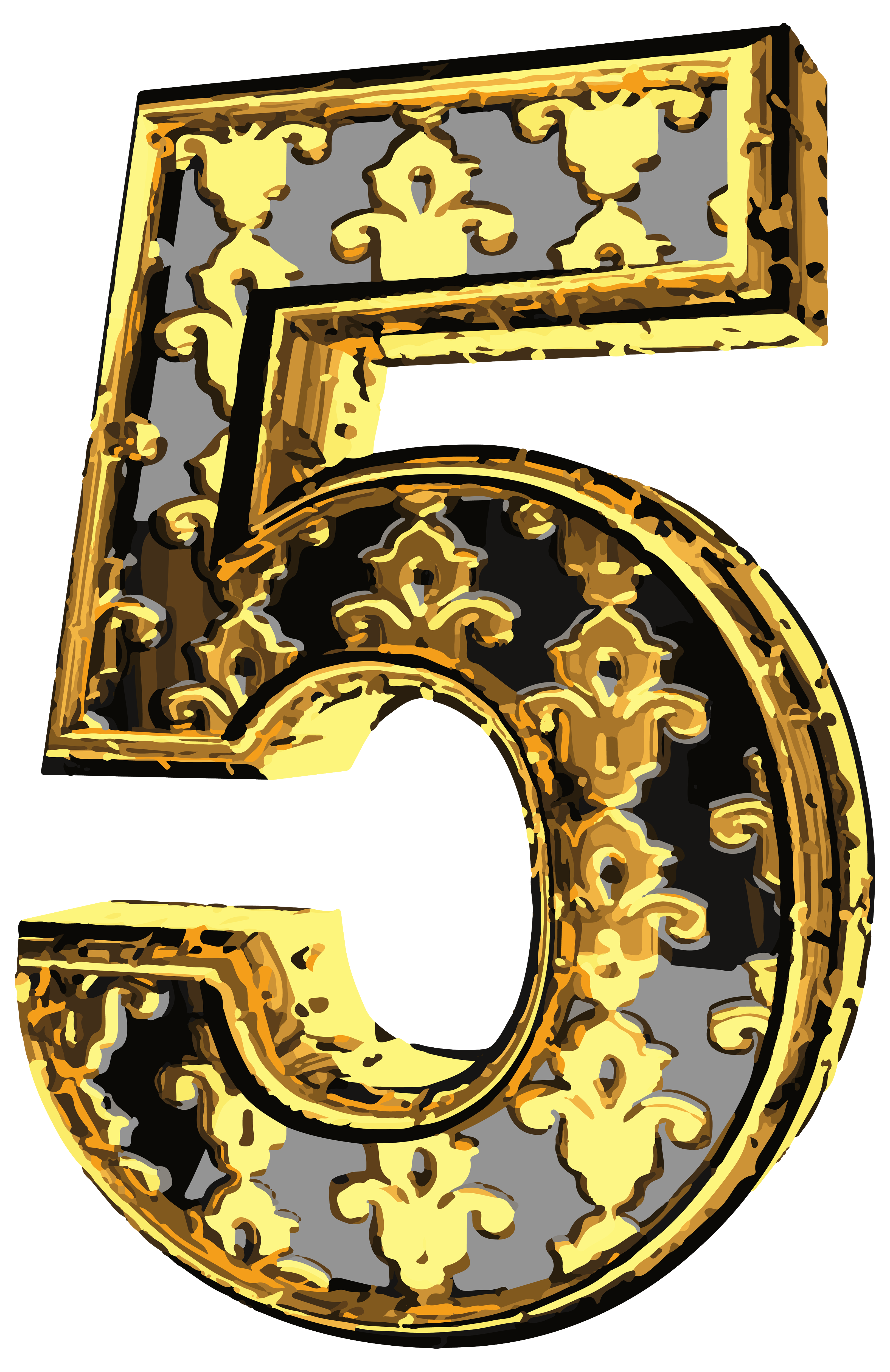 clipart numbers decorative