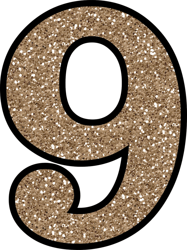 number 2 clipart glittery