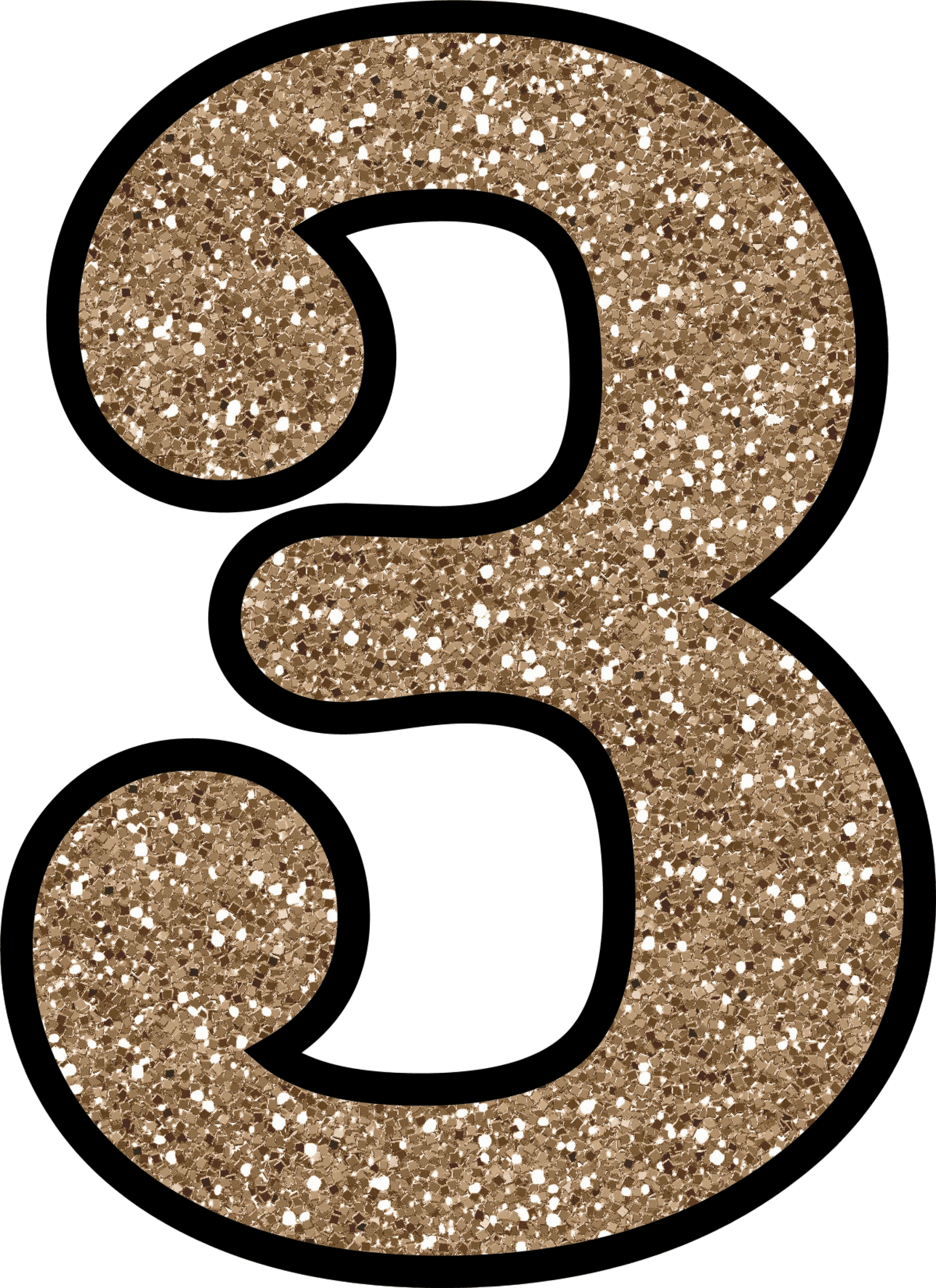 clipart numbers glitter