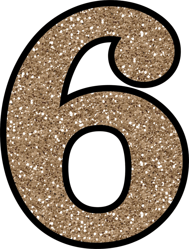 number 3 clipart glitter