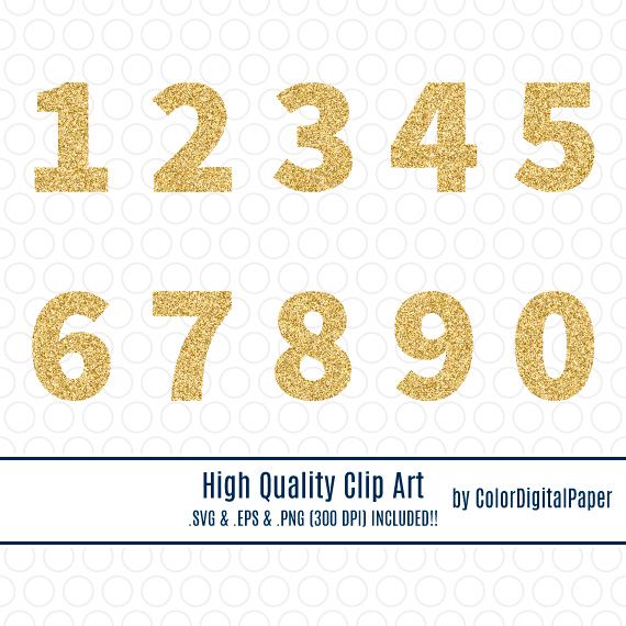 Svg gold numbers commercial. Glitter clipart vector