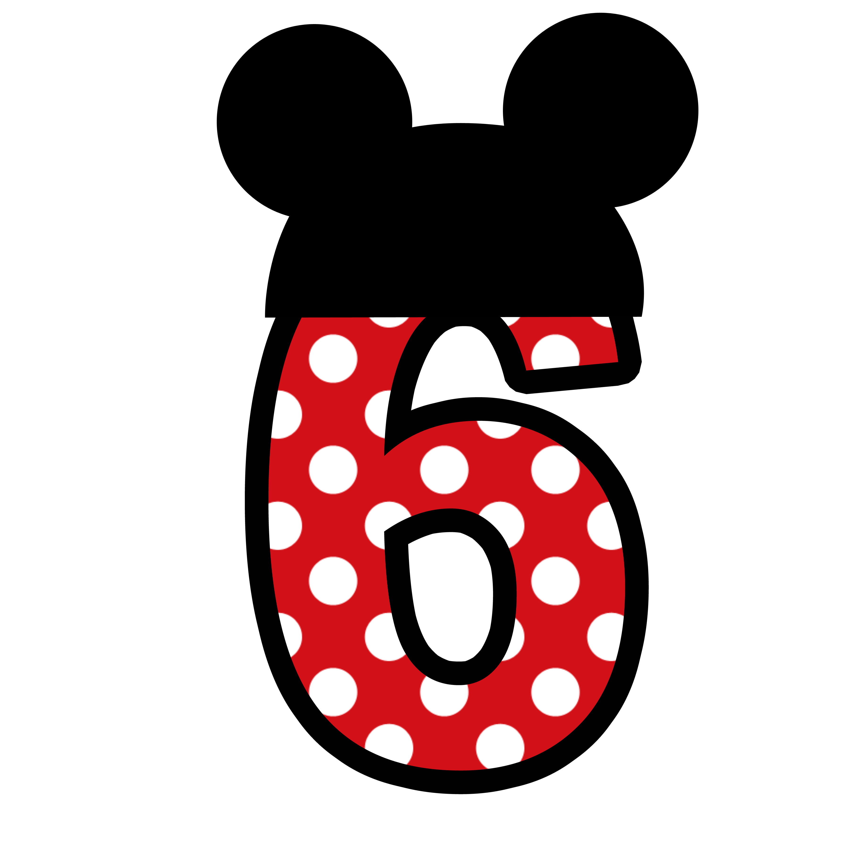 clipart numbers minnie mouse