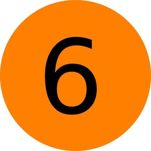 number 4 clipart orange