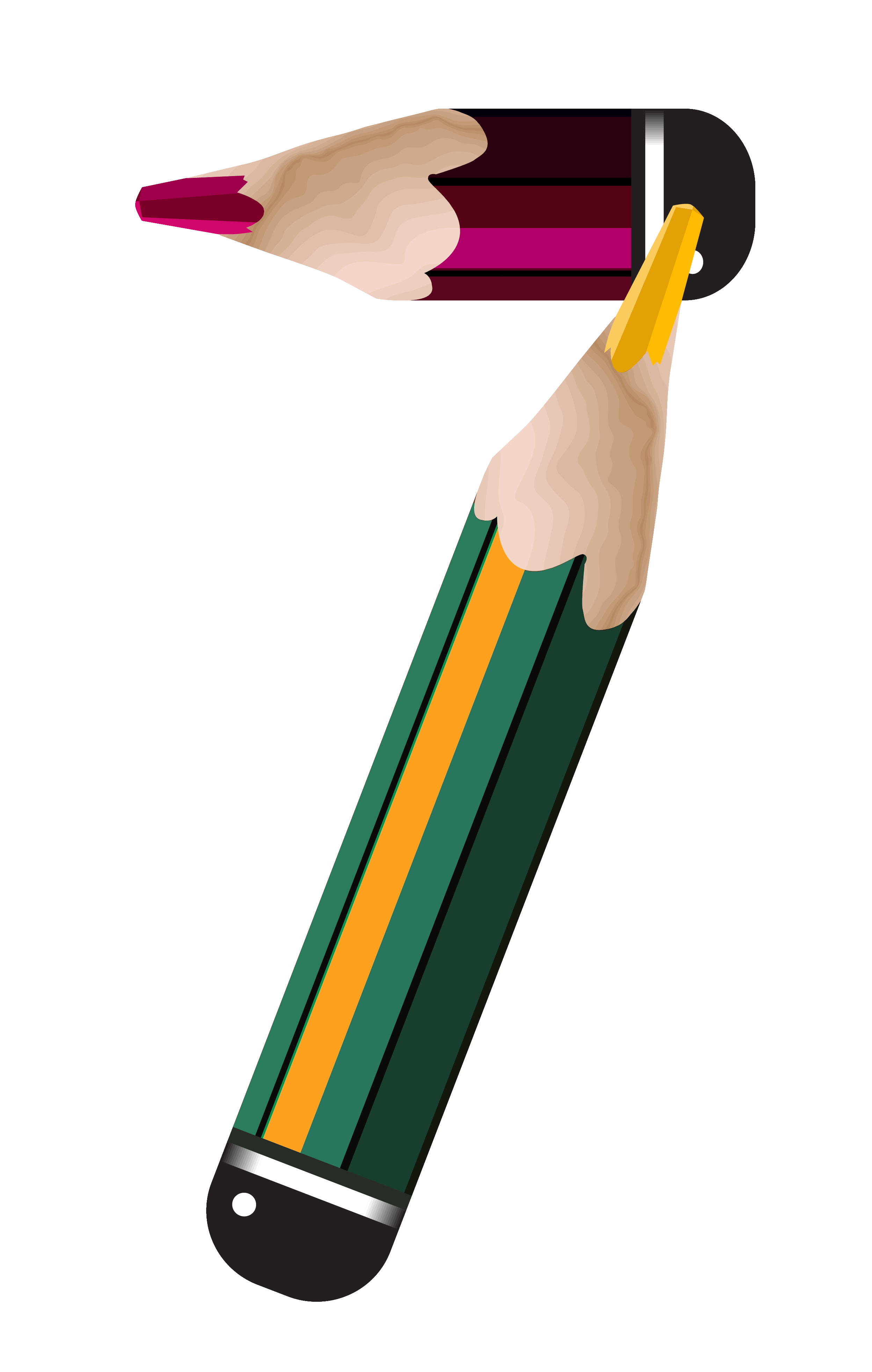 pencil clipart number