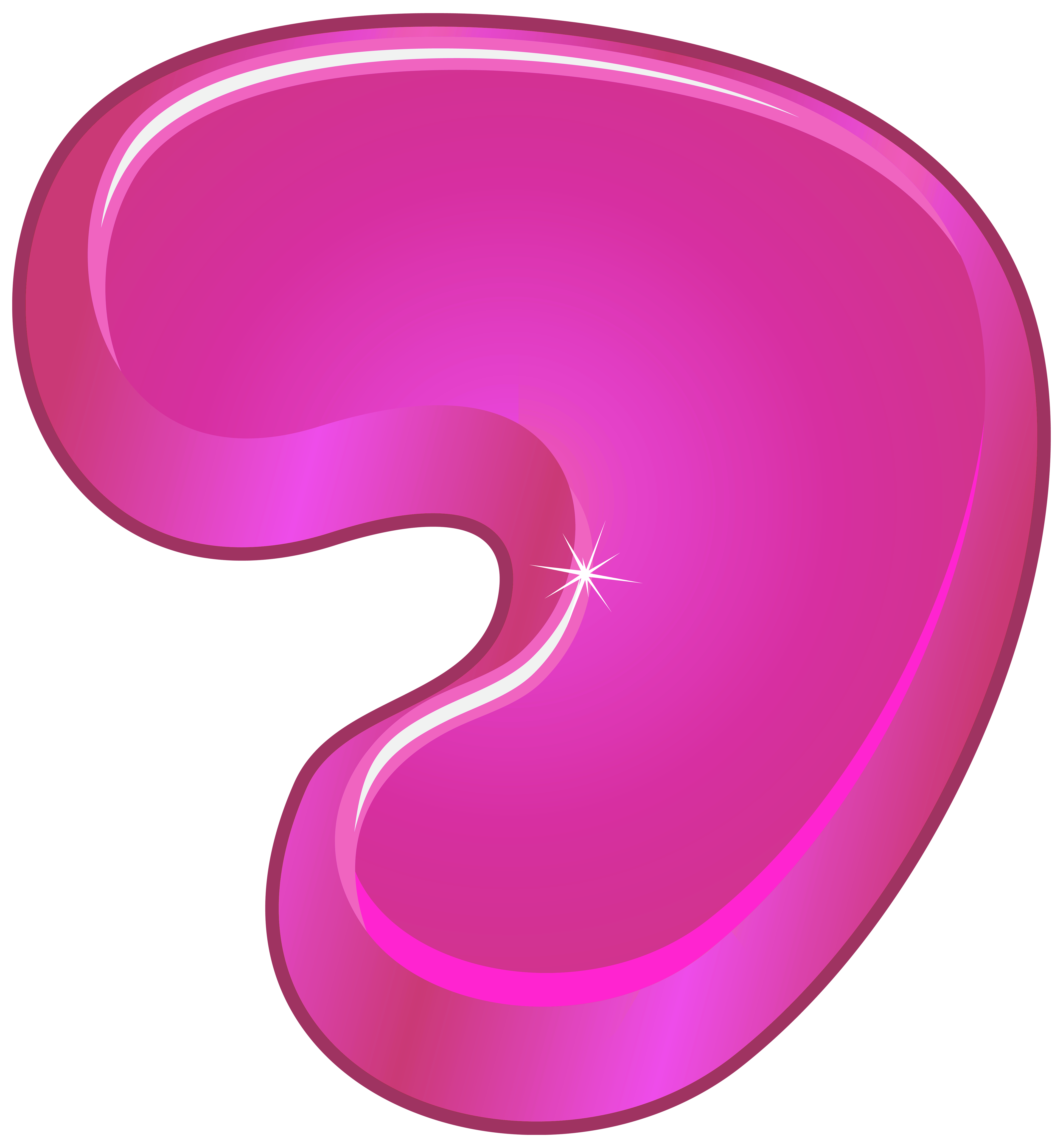Cartoon number seven png. Clipart numbers pink