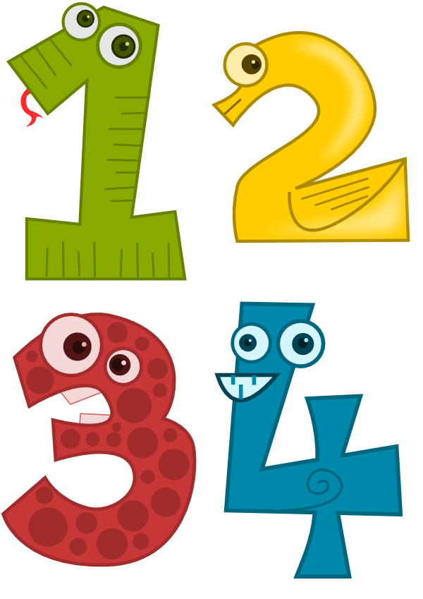 number 1 clipart printable