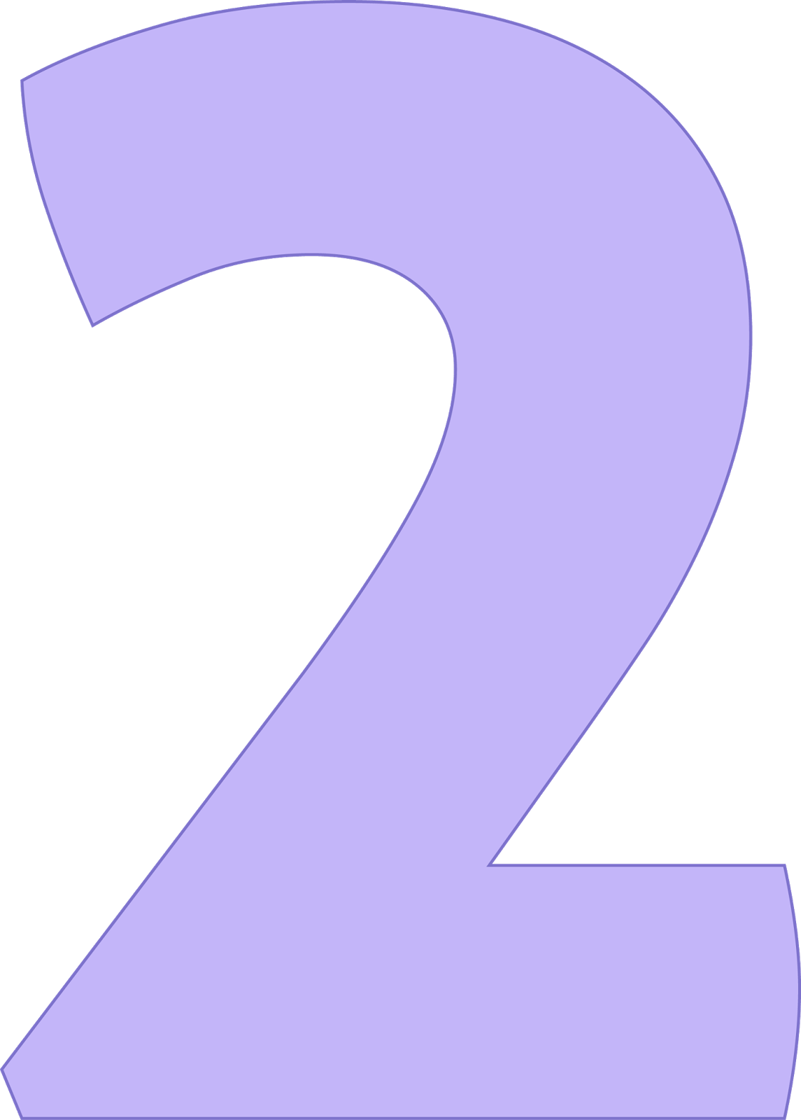 number clipart purple