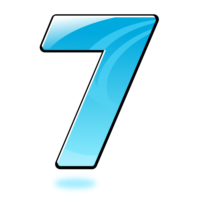clipart numbers seven