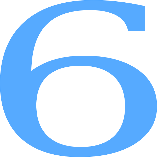 number clipart blue
