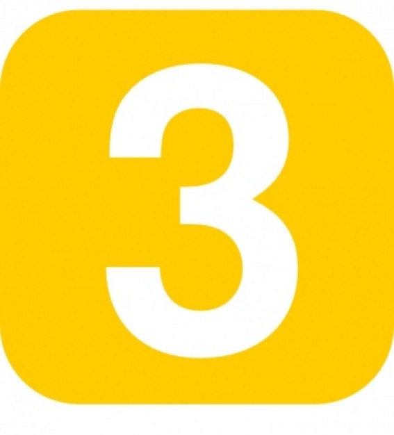 Number clipart yellow. Three free images image