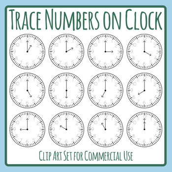 clipart numbers time